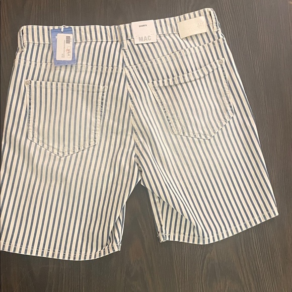 Classic Striped Blue and White Jean Shorts - Picture 5 of 9